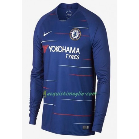 Divisa di Calcio Chelsea Prima 2018/2019 Manica Lunga